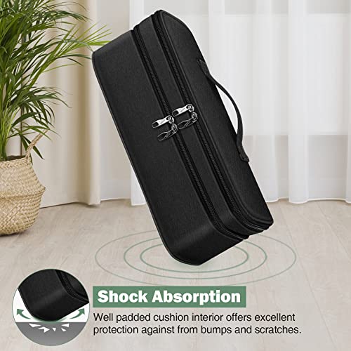 Sithon Double-Layer Travel Carrying Case For Revlon One-Step Hair Dryer/Volumizer/Styler, Water Resistant Storage Organizer Bag Compatible With Shark Flexstyle Attachment (Bag Only) (Black) #TOP3