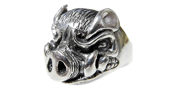 きれい WILD BOAR イノシシ925シルバーリング JO-R026 - リング(指輪)