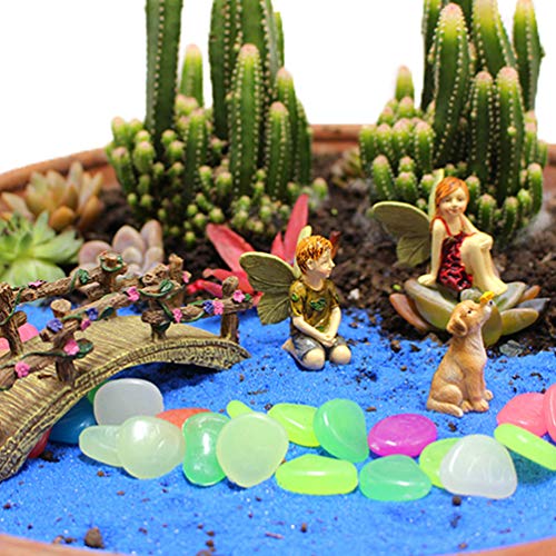 VALICLUD 5Pcs Jardim Figurinhas De Fadas Menina Menino Figura de Fadas Cão Minúsculo Ponte Do Jardim
