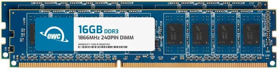 OWC 32GB (2x16GB) DDR3 1866 PC3-14900 CL13 2Rx8 240-pin 1.5V Non-ECC UDIMM Memory RAM Module Kit