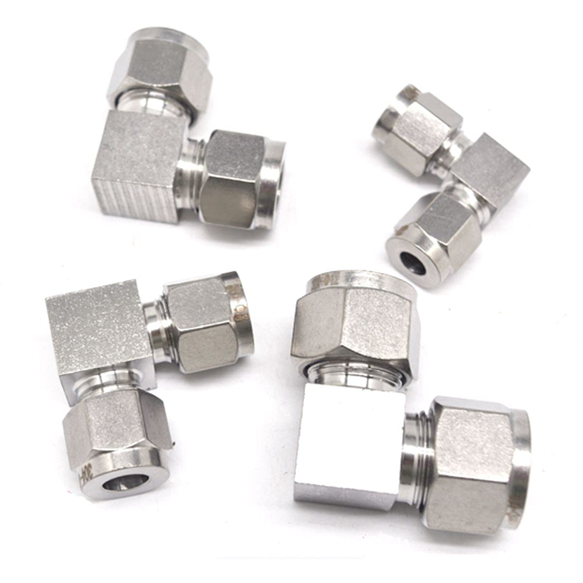 Adaptador de manguera de jardín, 2 piezas para tubo O/D 3-25 mm 1/8 "1/4" 3/8" 1/2" 3/4" 304 acero inoxidable igual codo virola neumática sin corrosión (especificación de rosca: 15 mm)