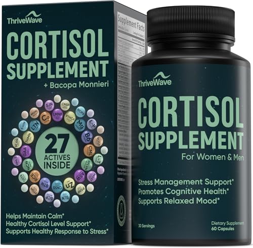 Cortisol Supplements for Women & Men - Bacopa Monnieri, Lemon