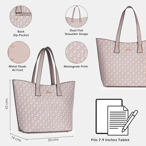 Image of Lavie Women's Mono LL Harper Tote Bag for Women | Tote Bag for Work | Ladies purse | Stylish Shoulder Bag | Gift for Women