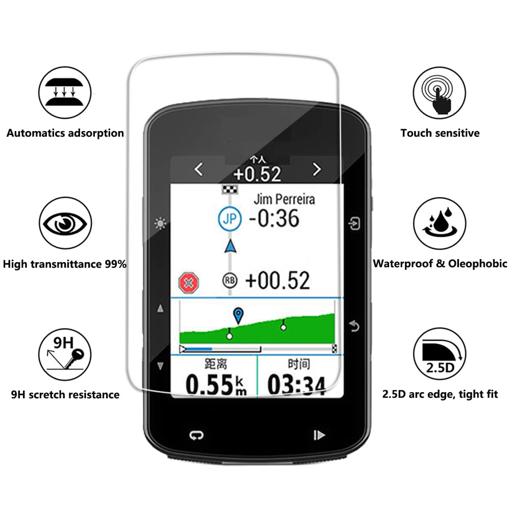Protecteur D'écran En Verre Trempé 9H Pour Garmin Edge 520 / 820 - Antichoc, Anti-rayures, Anti-empreintes