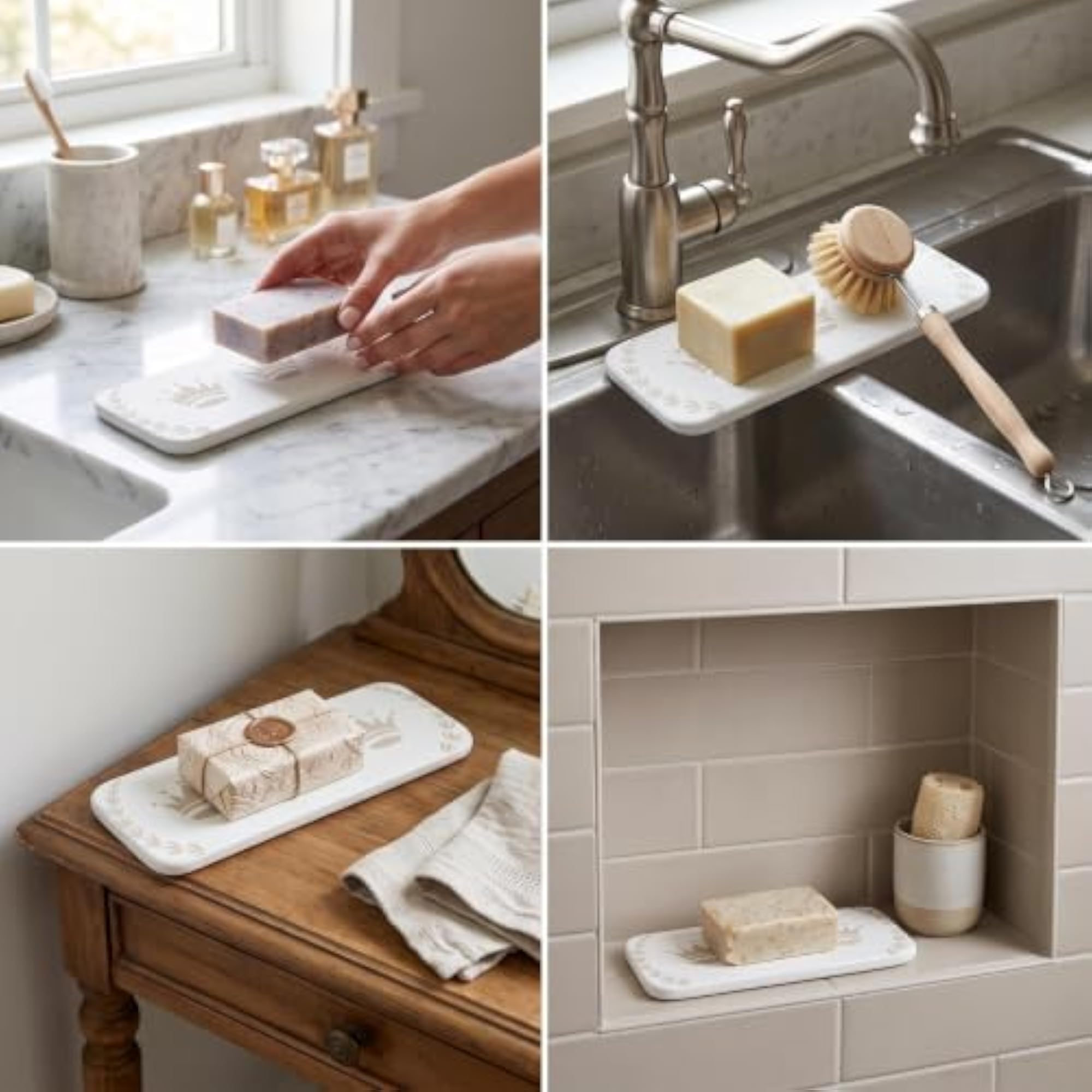 Diatomaceous Earth Absorbent Mat, Crown Square Design