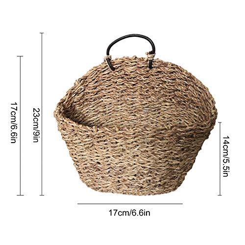 Osalad Woven Flower Storage Basket Decorative Plant Pot Holder Jute Rope Wall Decor For Portable Wall Hanging Gardening Hamper Decoration thumb #3
