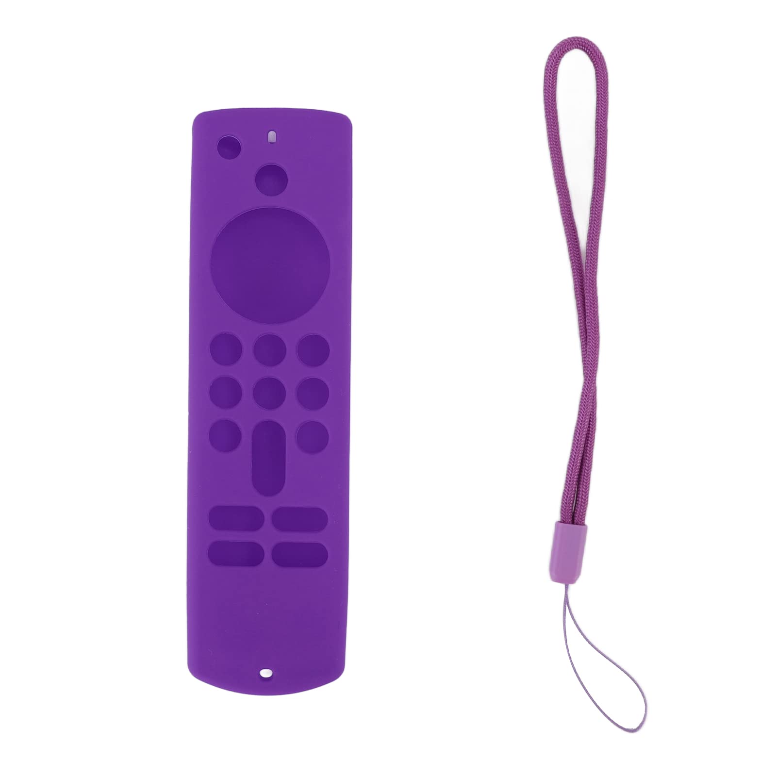 Funda de Silicona, Funda de Silicona con Mando a Distancia para Fire TV Stick, Funda Protectora de Silicona Antideslizante con Cordón de 3.ª Generación(Púrpura) Home