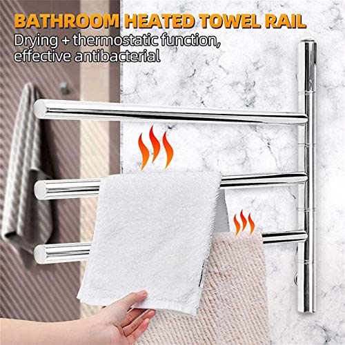 Toallero de pared con calefacción en acero inoxidable elegante y duradero 3
