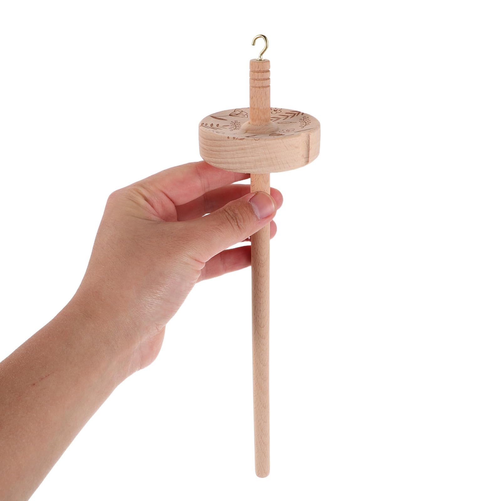 Kit Fuso per Filare la Lana in Legno Resistente con Gancio per Filo da Tessitura, Strumento la Tessitura a Mano per Hobbisti e Professionisti
