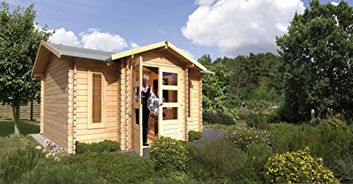 Preisvergleich Produktbild Unbekannt Karibu Woodfeeling Gartenhaus Viscont Blockbohle 28mm