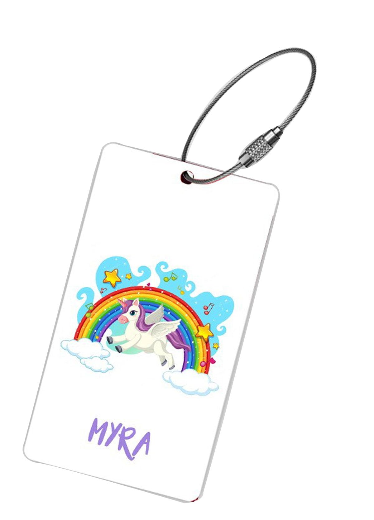Heeva CreationHeeva Creation Laminated MDF Wood Personalized Luggage Tags,Bag Tag Handle Wraps Travel Identification Labels Bag Tag for School Bag,Travel Luggage.Color-White.