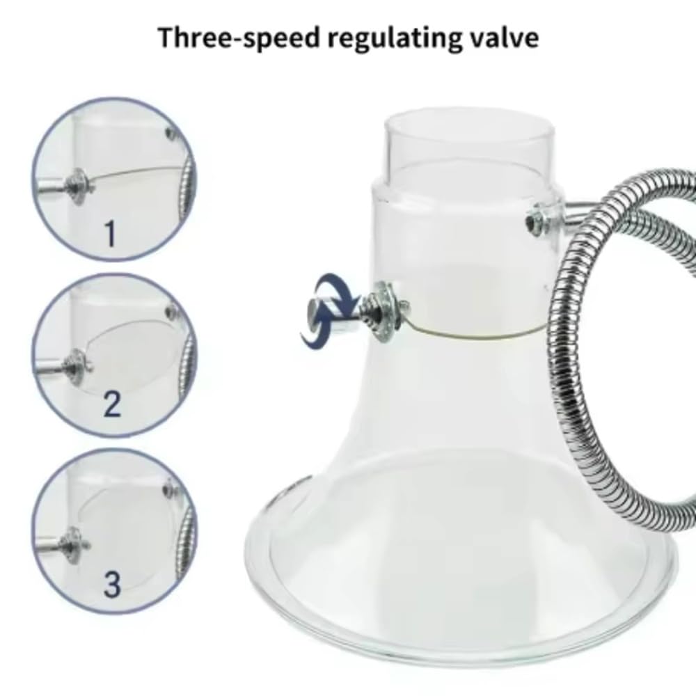 Smoke Extraction Hoods for Soldering and Welding - Flexible PVC and Nylon Fume Exhaust with Adjustable Hose and Clamps(65-180 PVC Hose 2m)