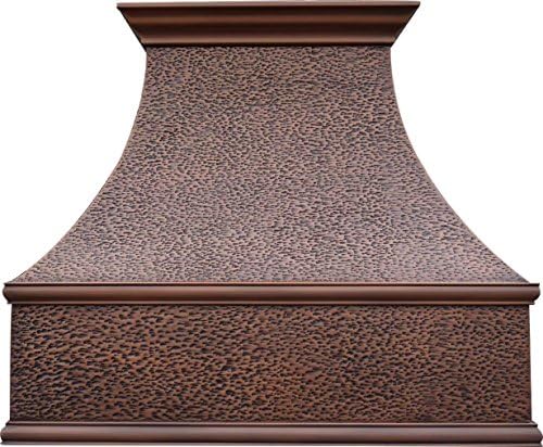 SINDA Natural Beautiful Copper Stove Range Hood with Powerful Range Hood Inserts, H7HONW3042, 30"Wx42"H