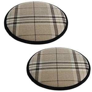 Baoblaze 2 Stuks Katoenen Zitkussen Stoelkussen Eetkamerstoel Zitkussen Rond 28 Cm