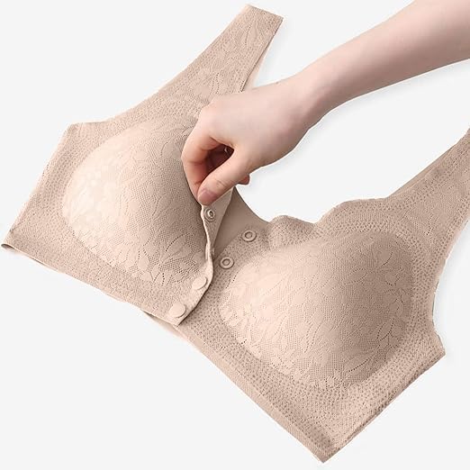 Image of Brachy Women's Non-Wired Front Open Maternity Nursing Feeding Bra for Women Post Pregnancy Easy to Breastfeed Maternity Bra