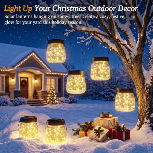 BUCASA Small Solar Lanterns Outdoor Waterproof Hanging Solar Lights - image 3