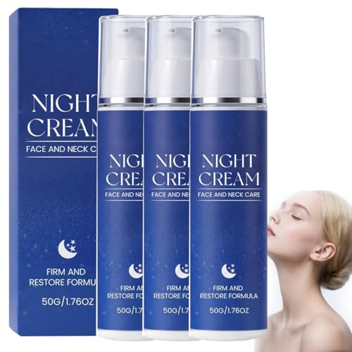 Crème de nuit anti-âge raffermissante visage et cou soin hydratant rides