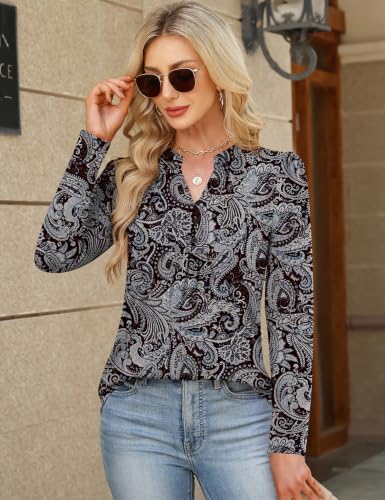 IECCP Blouses for Women Dressy Casual Long Sleeve V Neck Pleated Shirts by IECCP - Used condition - Image 8