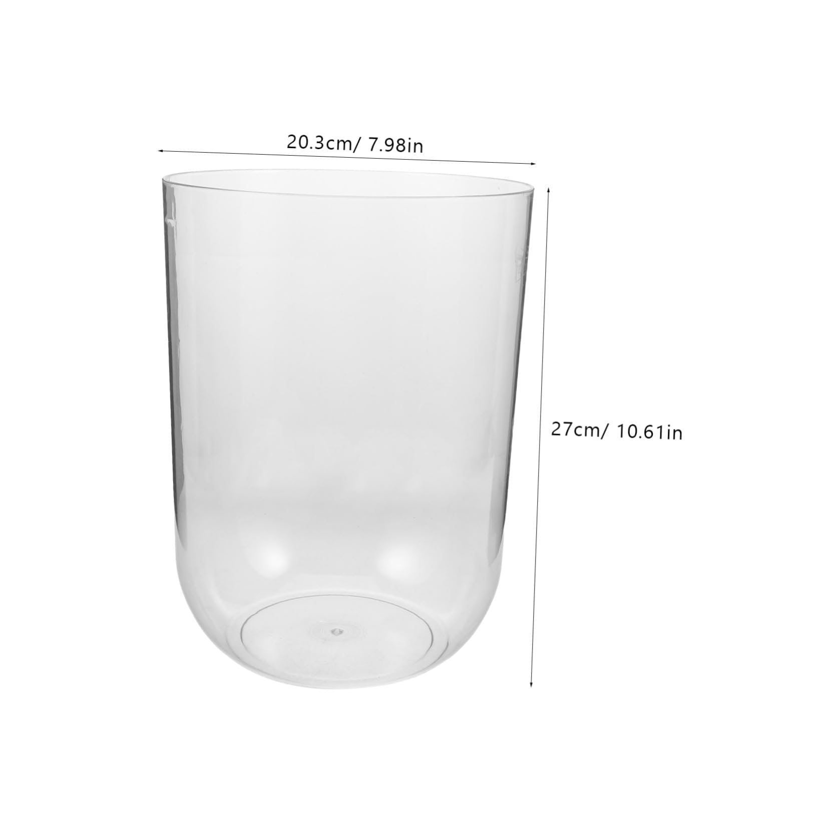 Toddmomy Aquarium Cylindrique Écologique 8l pour Tortues Aquatiques Petit Aquarium de Bureau en Plastique Transparent Design Créatif pour Terrarium Écosystémique Décoratif Adultes Amateurs