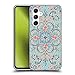 Head Case Designs Officially Licensed Micklyn Le Feuvre Red and Blue Floral Patterns Soft Gel Case Compatible with Samsung Galaxy A54 5G