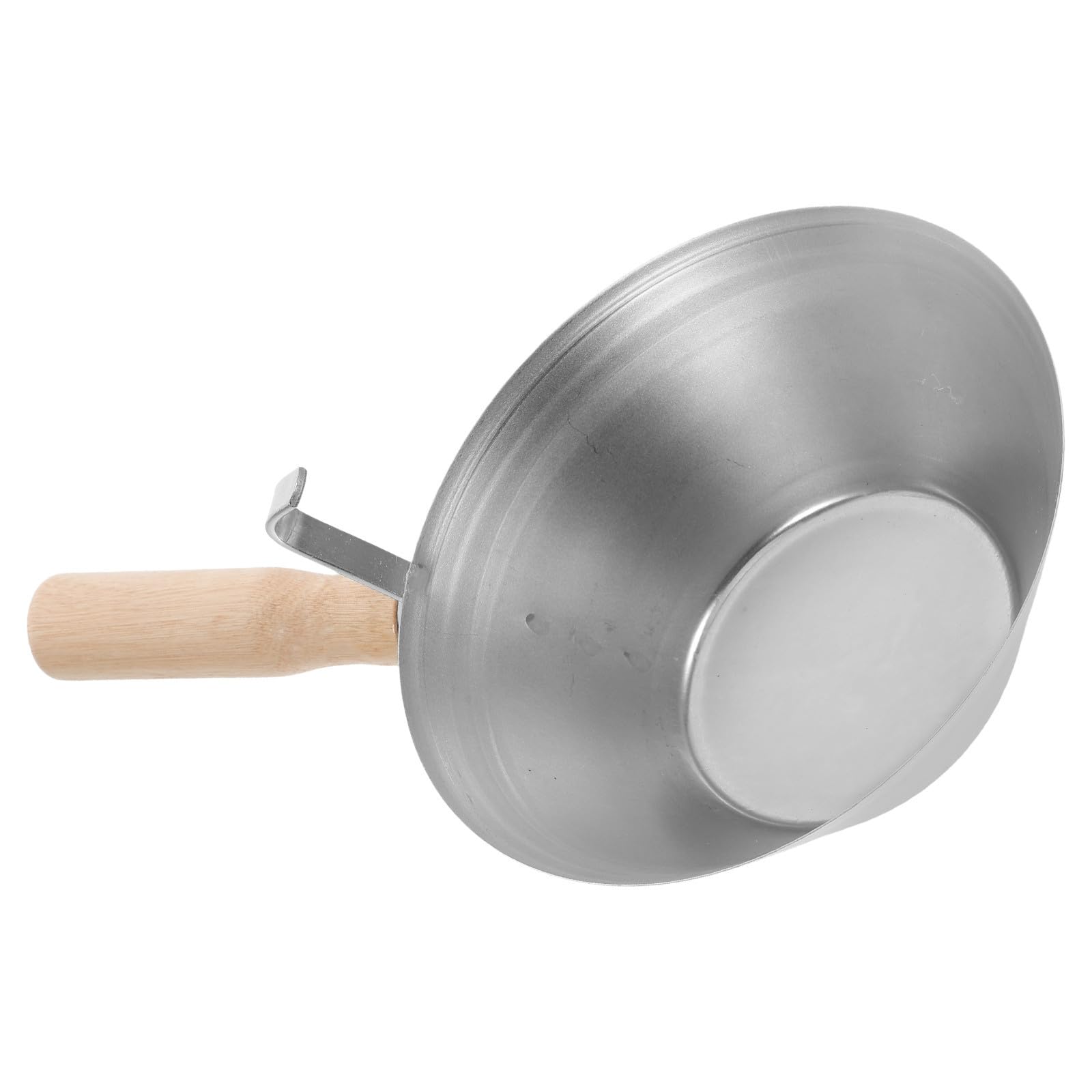 Healeved Padella di Fango Strumento Semplice e Comodo con Manico in Legno in Ferro per Edilizia per Intonacatura e Stuccatura Pareti Cartongesso