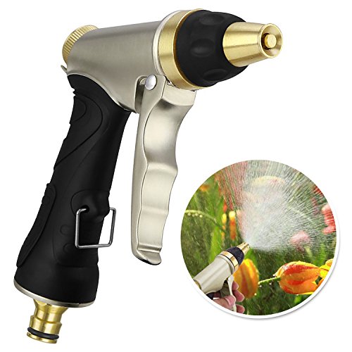 Preisvergleich Produktbild Migimi Garten Handbrause, Hochdruck Gartenbrause Garten Spritzpistolen für Autowaschanlagen, Garten Bewässerung - Verstellbarer Wasserdurchfluss - 100% Metal