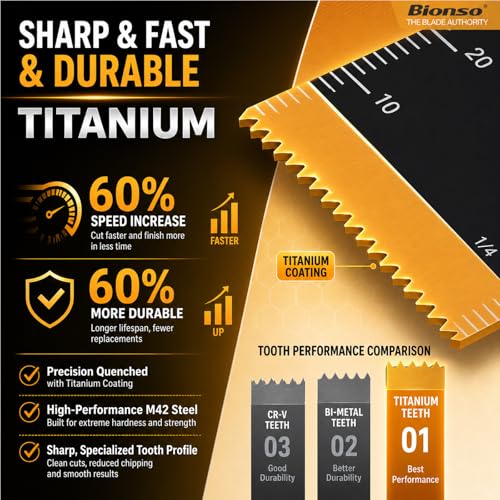 Bionso 55PCS Titanium Multi Tool Blades