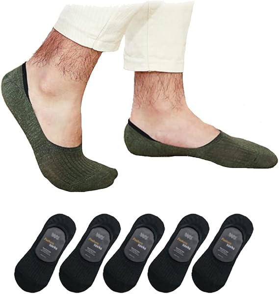 Amazon Lino Ulu 5足セット フットカバー メンズ 靴下 スニーカーソックス カバーソックス 無地 リノウルフット ブラック フットカバー スニーカーソックス 通販