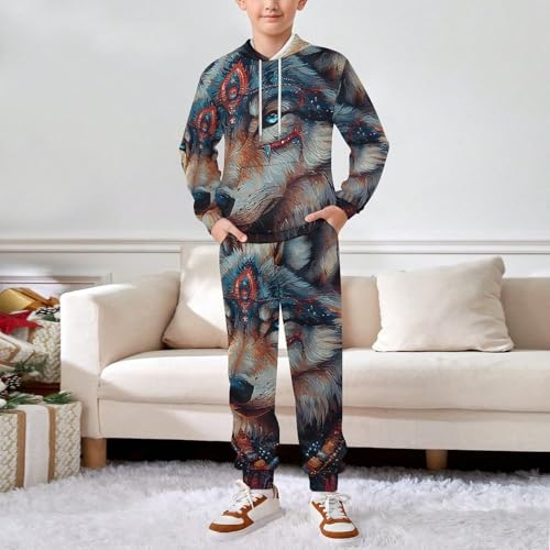 Boys' Girl's Sweatshirt Set 2 Piece Pullover Hoodie Jogger Sweatpants Pants, Ipzz3