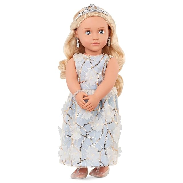 Our Generation Ellory, muñeca de 46 cm con Vestido Floral y Joyas