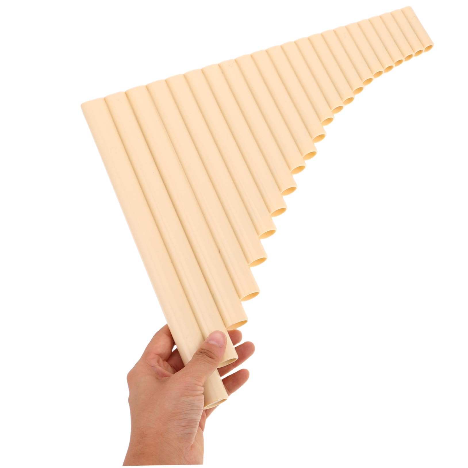 TOYANDONA Flauto di Pan a 22 Canne in Sol Strumento Musicale Tradizionale Fiato Design Elegante in Bianco Avorio per Esibizioni e Apprendimento