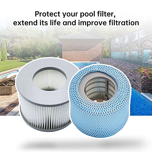 YanBan 2 Stück Schutznetze kompatibel mit Mspa Whirlpools Filter, Netzabdeckung für Mspa 90 Pleats Sieb Ersatzfilter