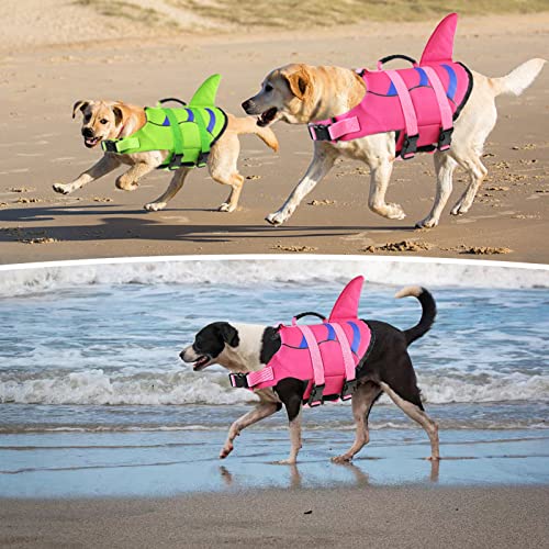 Fragralley Dog Life Jacket Shark, Dog Life Vest Adjustable Ripstop, Dog Swimming Safety Vest With Superior Buoyancy & Rescue Handle For Small Medium Large Dogs, Swim, Pool, Beach, Boating #TOP7