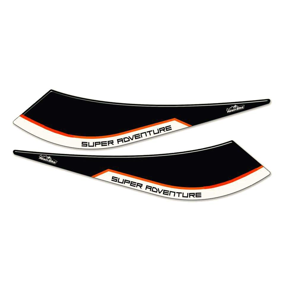 Resin Bike Aufkleber Für KTM 1290 Super Adventure S/R – 3D-Schutzfolie Mit Harzbeschichtung, Schwarz/orange