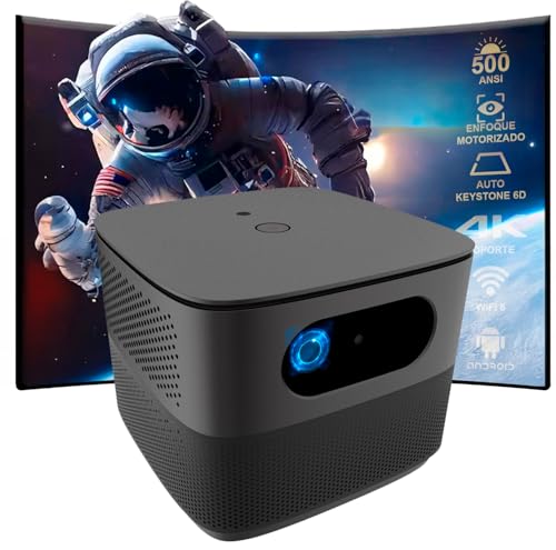 Proyector DLP, Seelumen G16 Pro, 500 ANSI Lúmenes AndroidTV, Fullhd Nativo, Cine en Casa 300', Bluetooth 5.0, Altavoces 10W