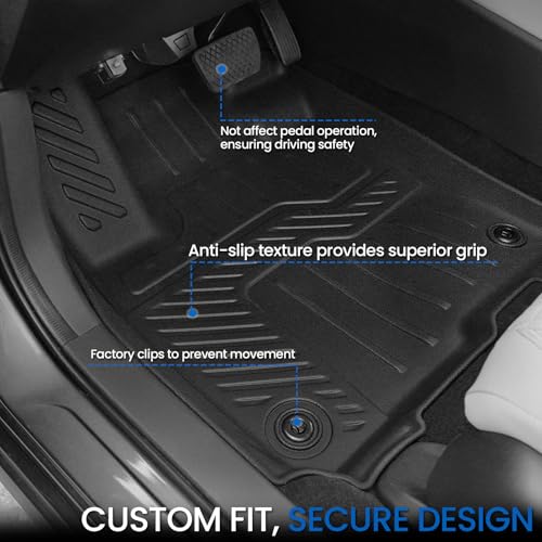Image of Floor Mats Set for 2023-2025 2026 2027 Honda HR-V, All Weather TPE Backrest Mat Trunk Mat Cargo Liner Door Sill Guards Accessories for HRV
