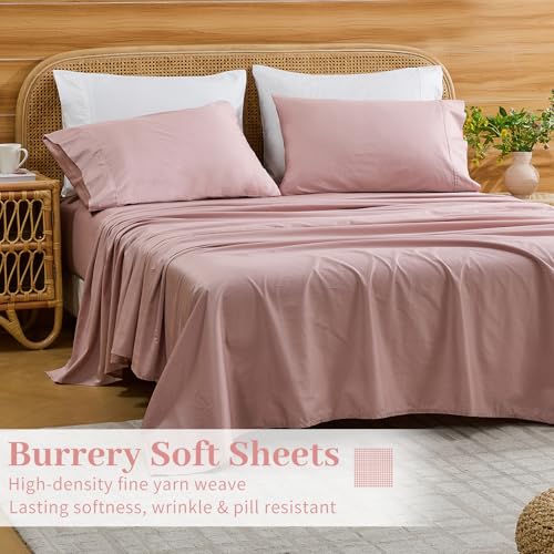 Image of Bedlifes 1000TC Egyptian Cotton King Sheets, 4Pcs, 16 inch Deep Pocket | Cooling & Breathable, Ultra Soft, Hotel Comfort, Sateen Weave, OEKO-TEX Certified, Easy-Care Machine Washable