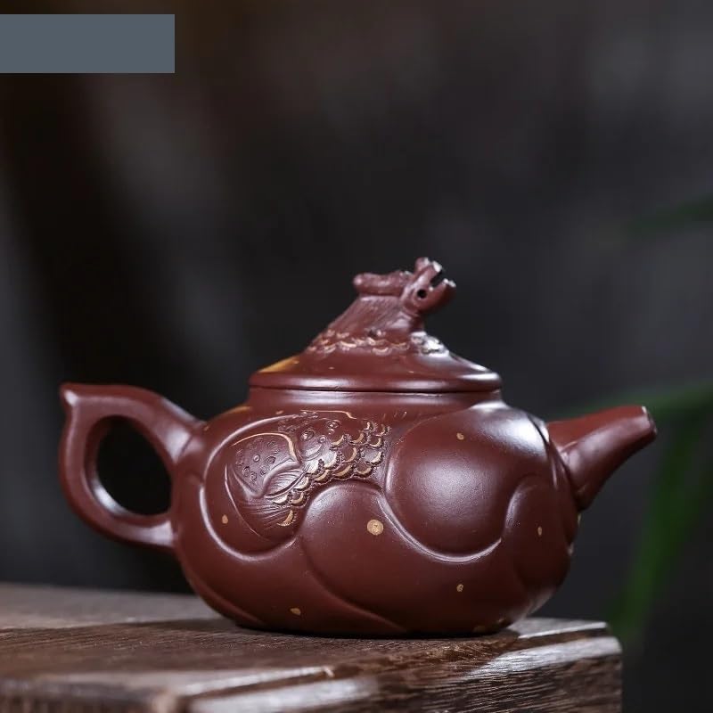 Teekanne, Reise-Teesets, handgeschnitzte chinesische Teekanne aus lila Sand, Kaffeekanne für Zuhause, tragbare Reise-Teekanne, Teekessel
