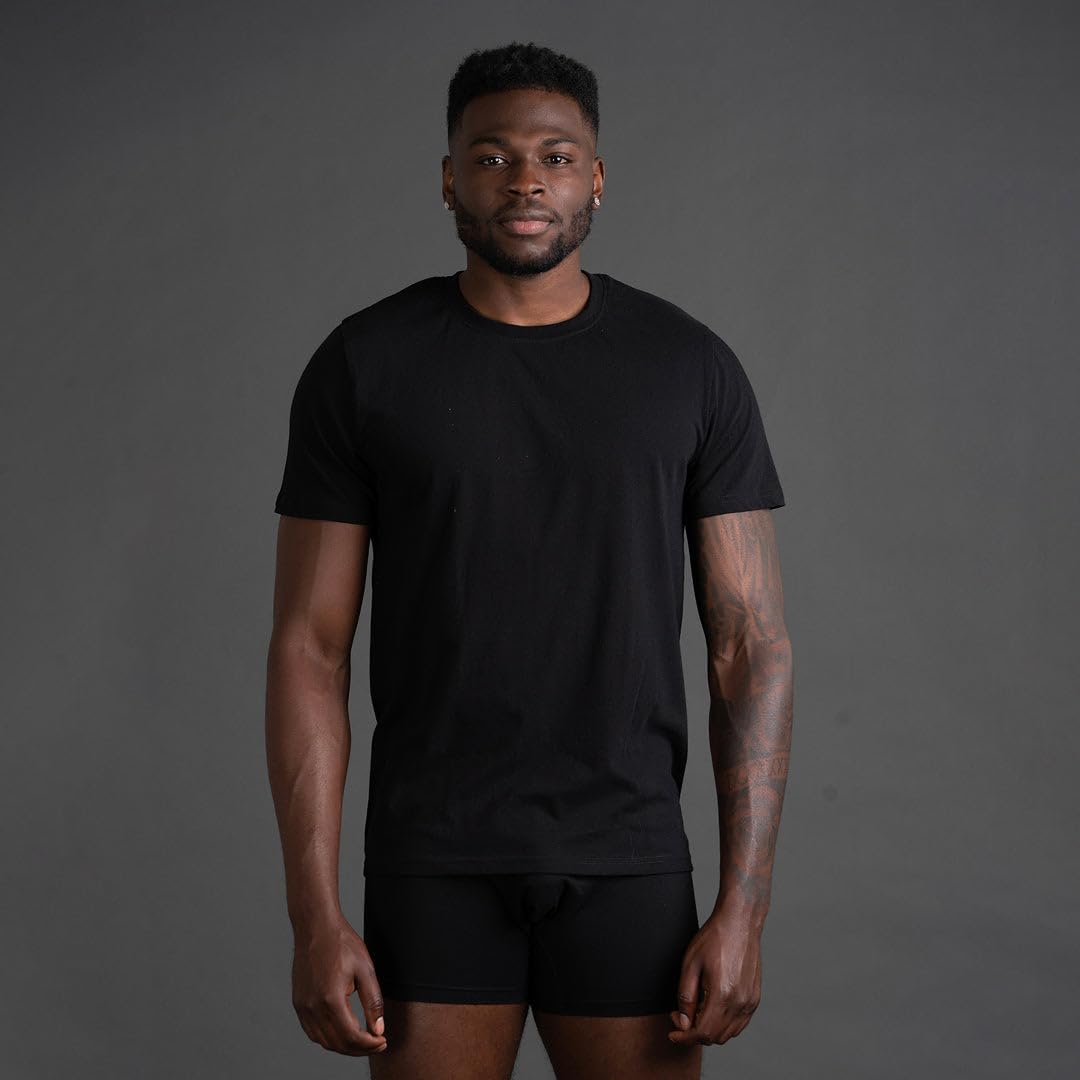 Skechers Men's Classic Fit Crew Neck Undershirts – Tag-Free, Lightweight, Moisture-Wicking Cotton Blend T-Shirts, 6 Pack Set - Image 2