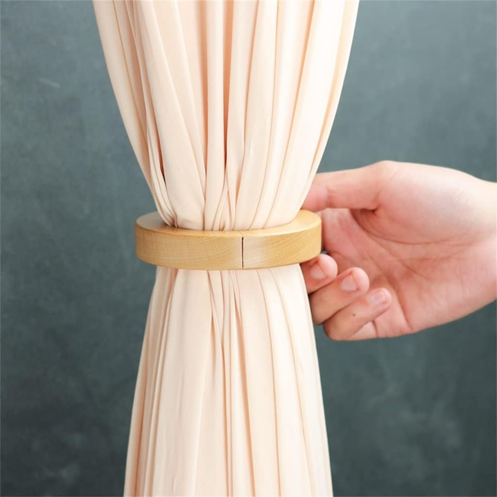 FMURY Baffle Curtain Hook Rod Curtain Magnetic Wood Curtain Strap Buckle DIY Binding Curtain Buckle Cloth Clip