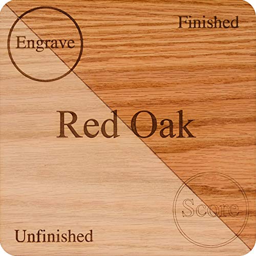 10 Sheets Of 12X19 Red Oak | 5Mm 1/4Th Inch, Mdf Core, 12”X19” Premium Grade A1, Single Sided, Glowforge Ready, Unfinished | Species: Walnut, Cherry, Maple, Oak, Cedar, Mahogany, Alder #TOP1