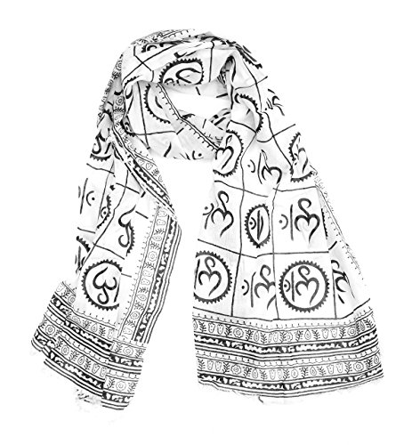 OMA Large OM Sign Block Printed Shawl Soft Scarf For Meditation & Yoga - Premium Quality BRAND