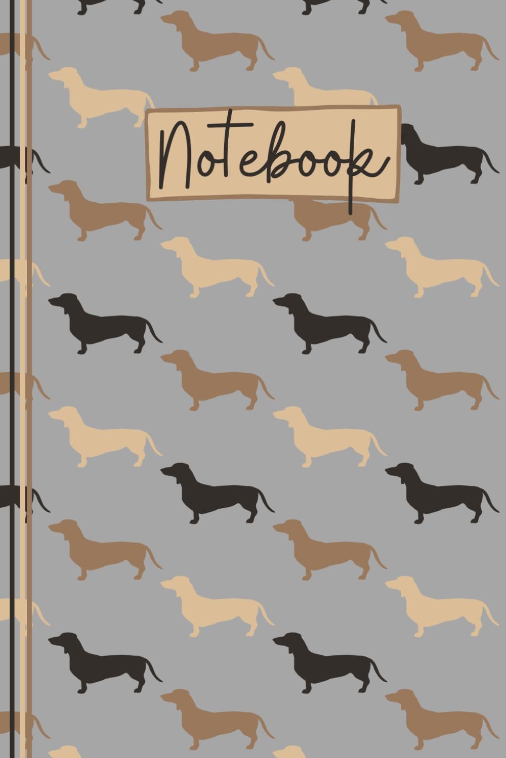Dachshund Notebook: Cute Dachshund Lined Journal, The Perfect Novelty Dachshund Gift for Anyone who Loves Dachshunds or Sausage Dogs - Grey