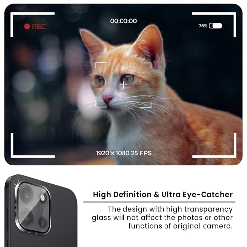 Image of FIRST MART Black Camera Ring Guard Protector for OnePlus Nord 6 | Tempered Glass with Metal Alloy Rings, HD Clear, Scratch Resistant, Case-Friendly | Pack of 1