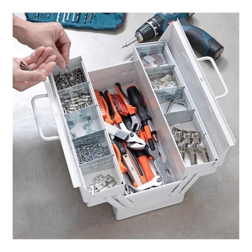 Boîte à outils blanche compacte pour optimiser le rangement maison - 6