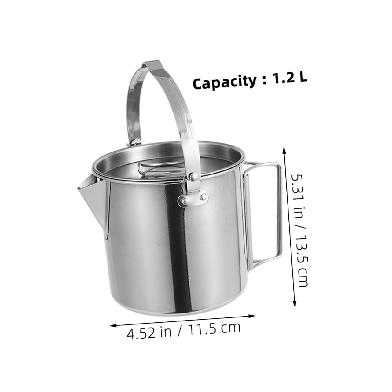 Kisangel Hervidor de Agua Portátil de Acero Inoxidable de Exteriores para Camping Senderismo y Picnics Rápido para Hervir Agua
