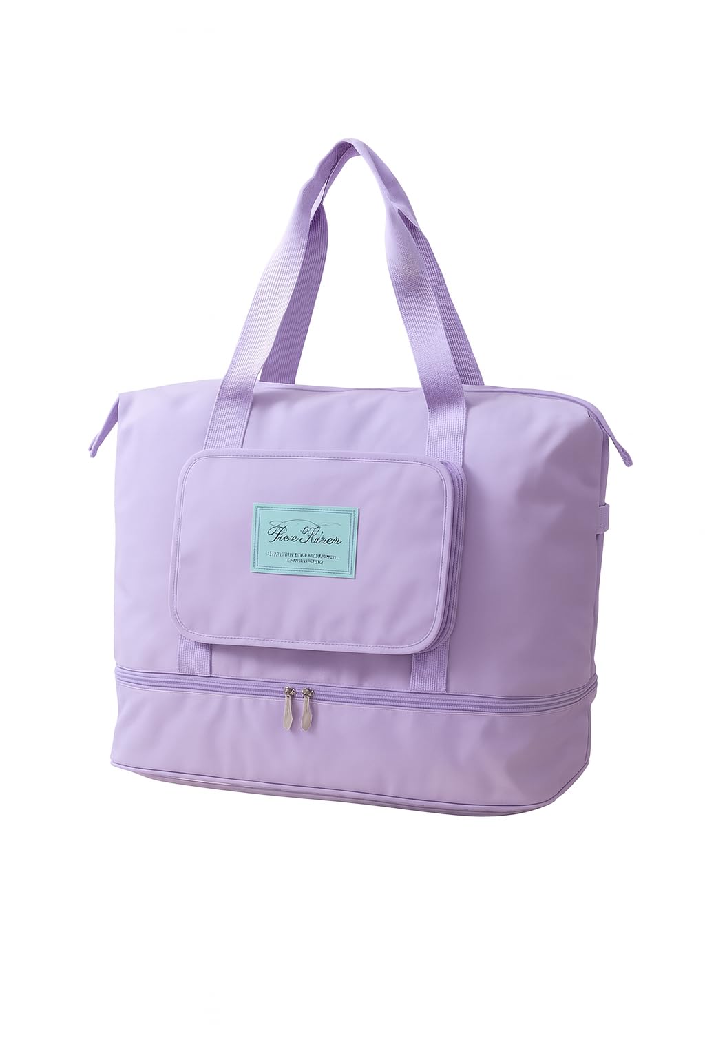 Large Capacity Travel Foldable Bag for Women, Waterproof Nylon Duffel with Shoe Compartment, Lightweight Foldable Weekend & Gym Bag (Purple)-image-19
