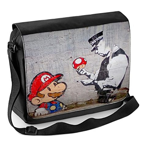 Tribal T-Shirts Banksy Mario and Copper Laptop Messenger Bag Cover