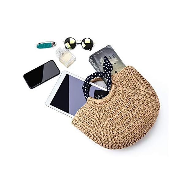 YXILEE-Summer-Beach-bagHandmade-Large-Straw-Tote-Bag-Womens-Handbag YXILEE Summer Beach bag,Handmade Large Straw Tote Bag Womens Handbag