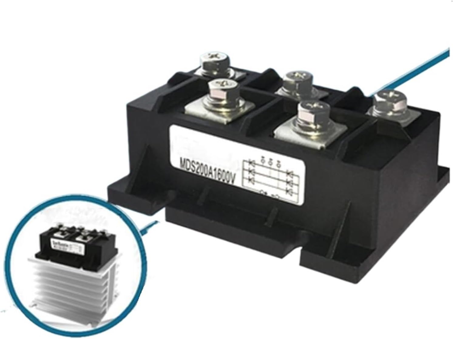 MDS-Series Three-Phase Bridge Modules MDS100A 100A 1600V 3-Phase Diode Rectifier MDS150A Radiator Copper Base(Module,MDS-150A)